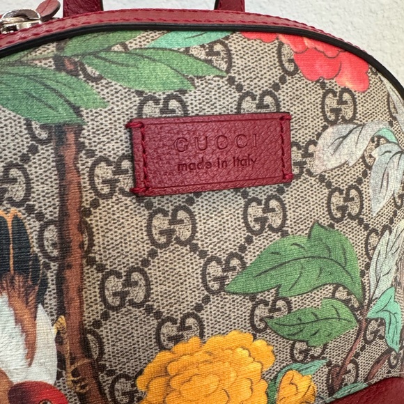 Gucci GG Supreme Monogram Tian Web Small Backpack - Picture 4 of 6